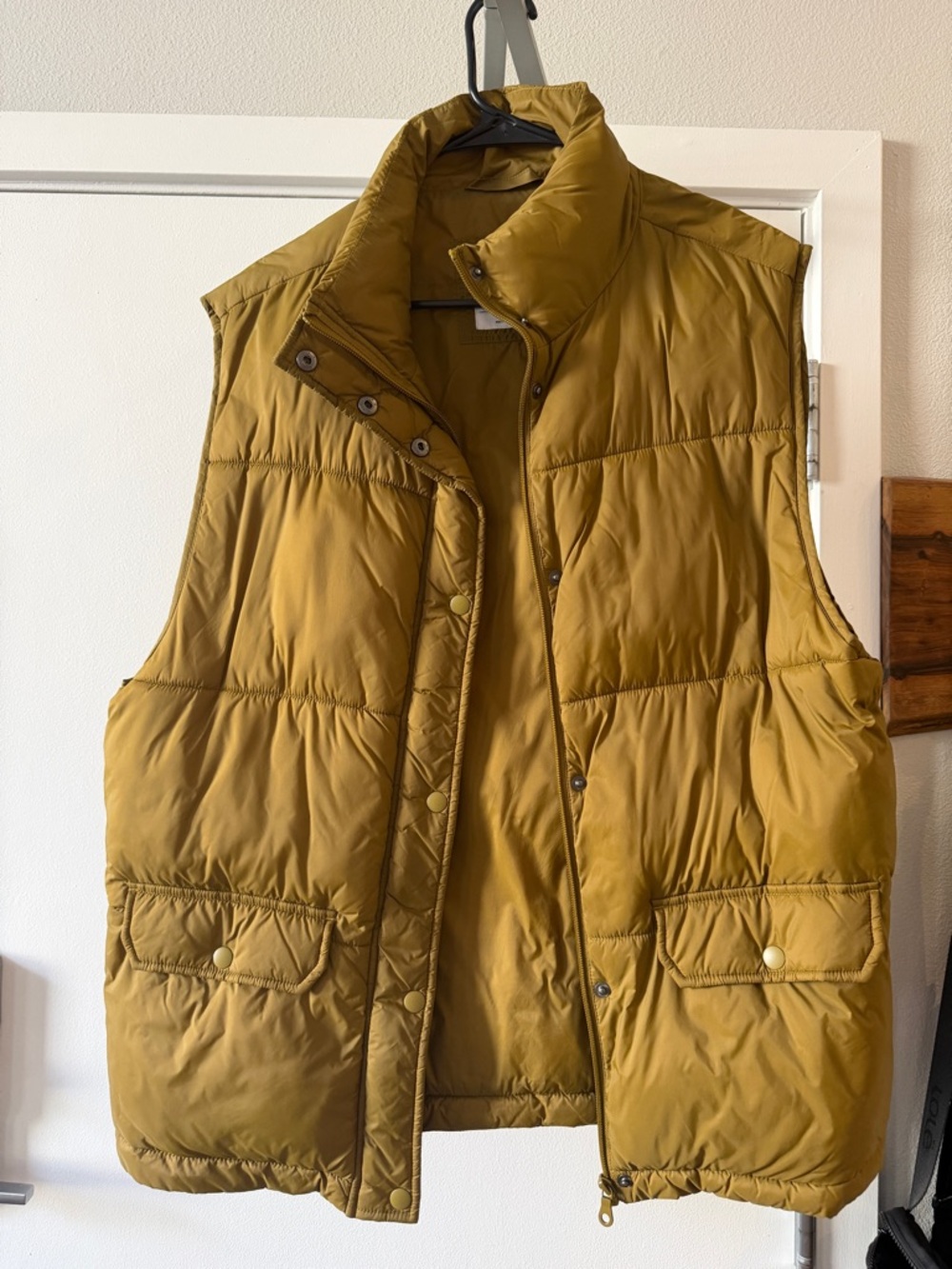 aerie Olive Green Quilted Oversized Vest